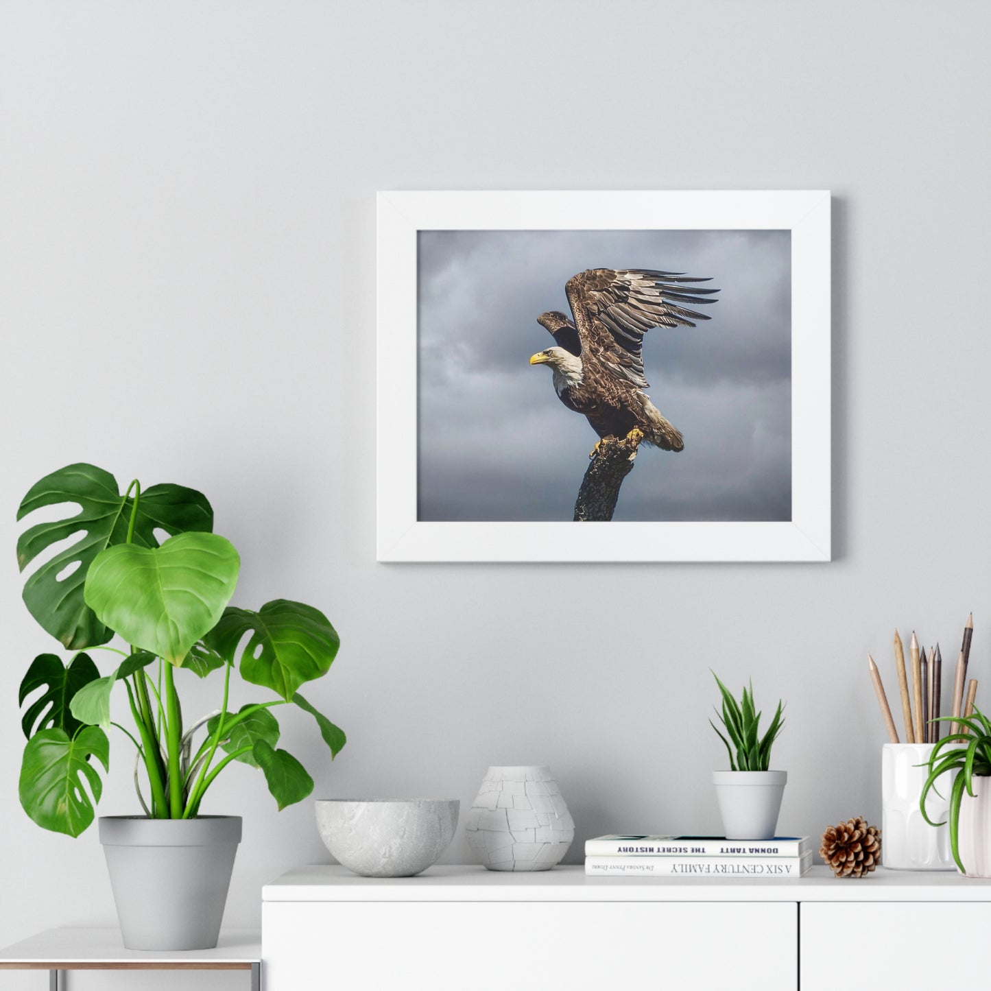 Majestic Eagle Framed Poster - Nature Wall Art for Wildlife Enthusiasts