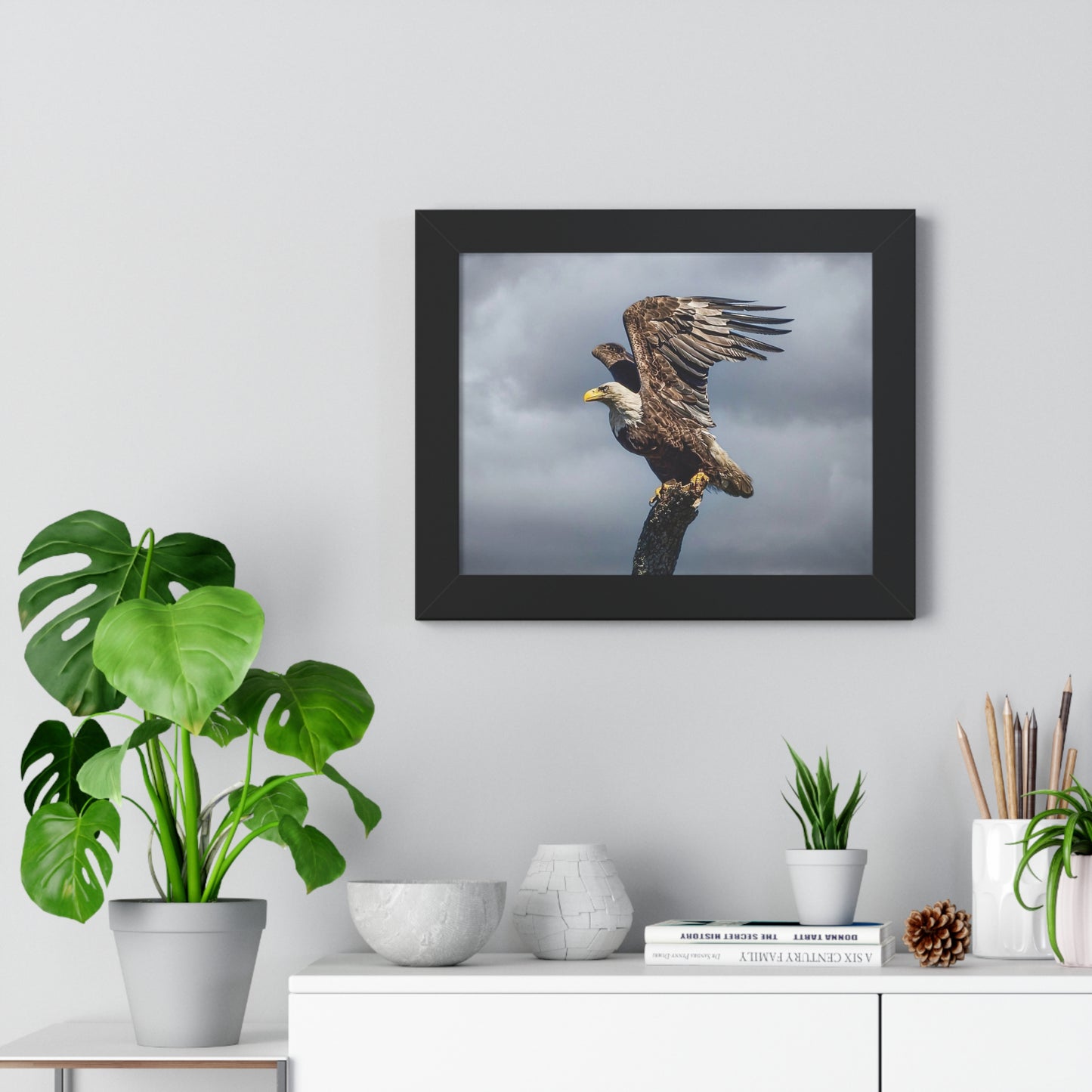 Majestic Eagle Framed Poster - Nature Wall Art for Wildlife Enthusiasts