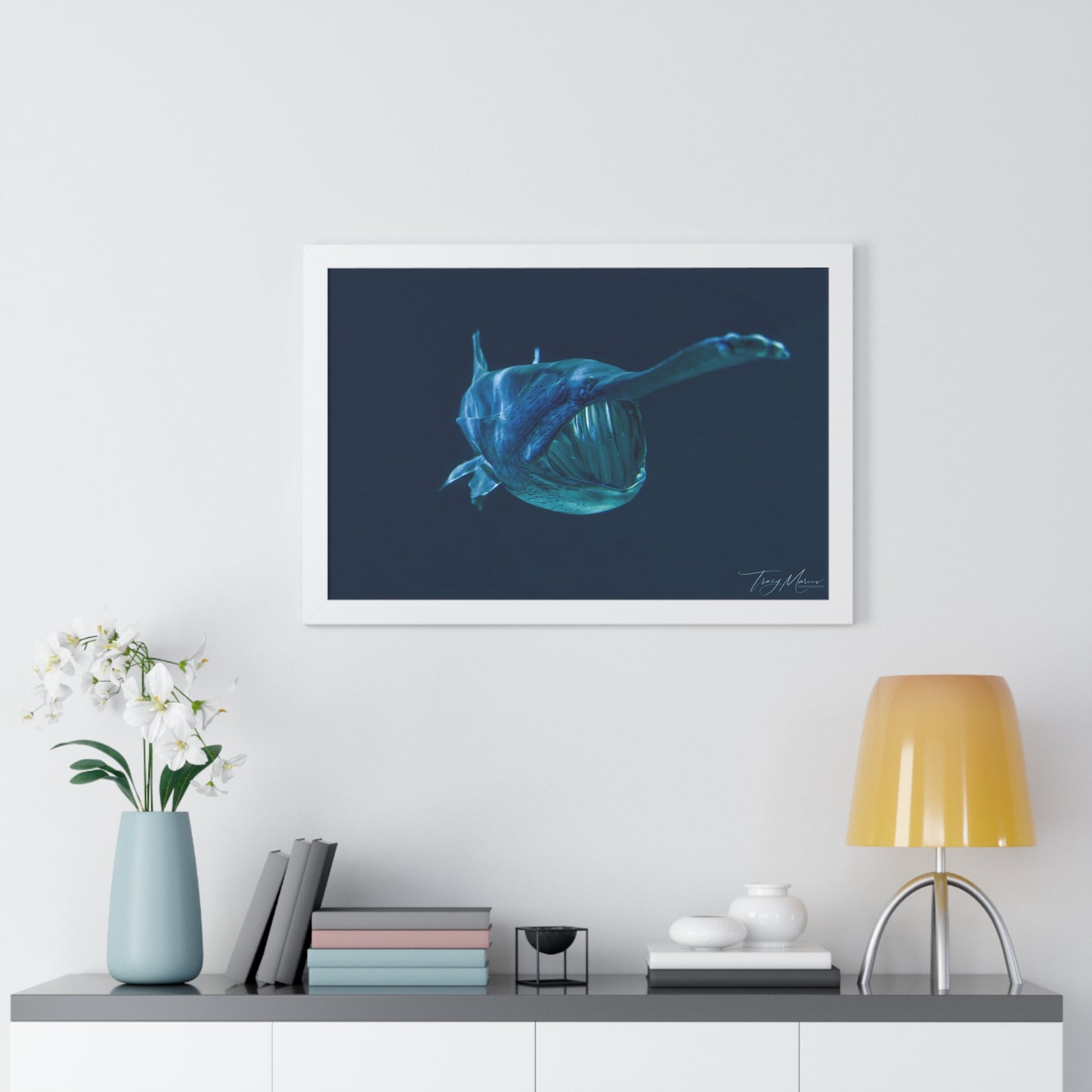 Framed shark Horizontal Poster