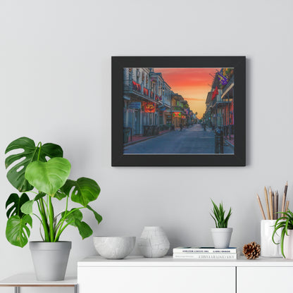 Bourbon Street Framed Horizontal Poster