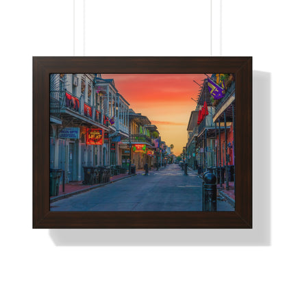 Bourbon Street Framed Horizontal Poster