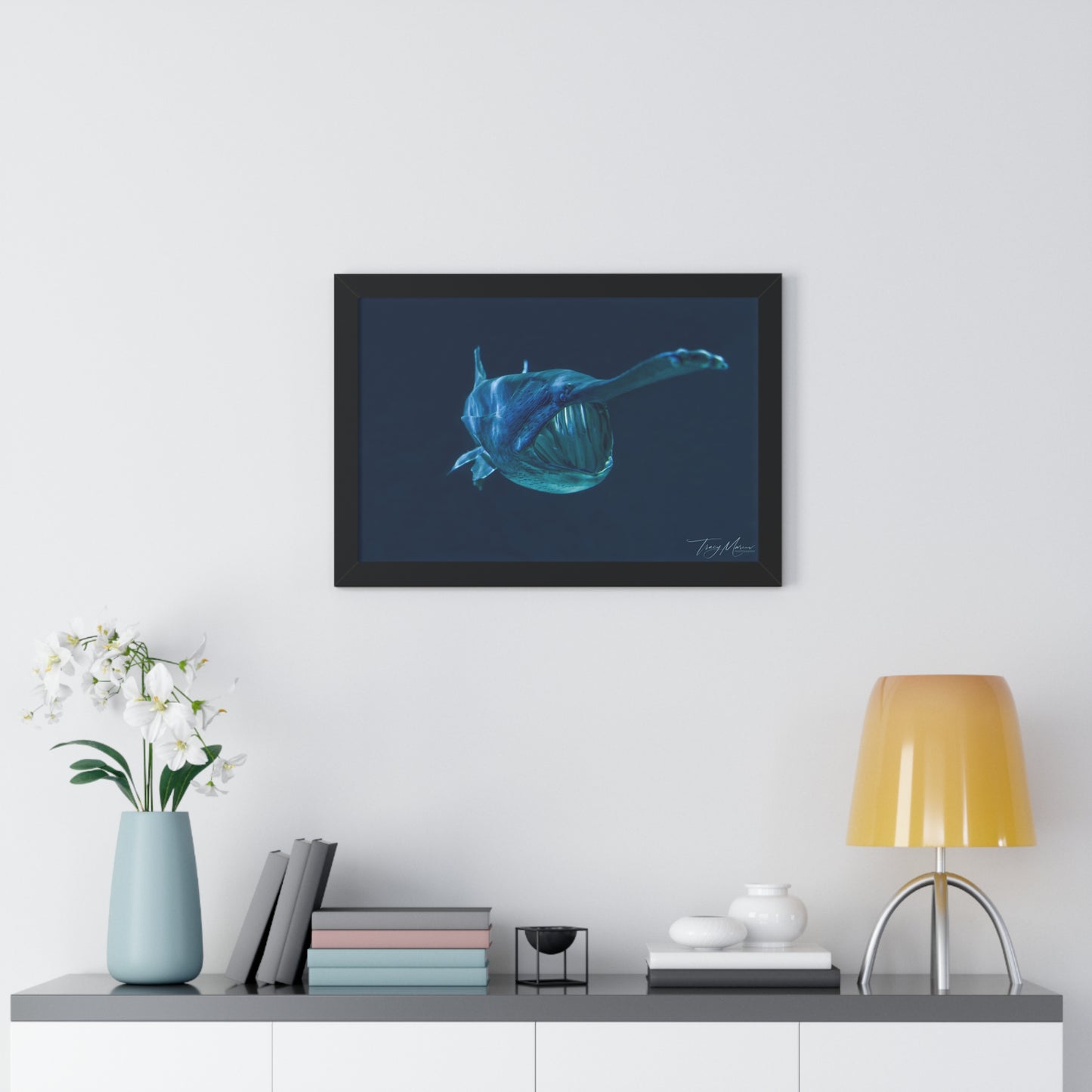 Framed shark Horizontal Poster