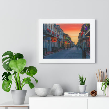 Bourbon Street Framed Horizontal Poster