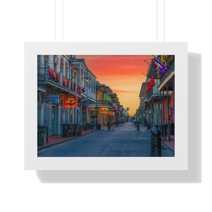 Bourbon Street Framed Horizontal Poster