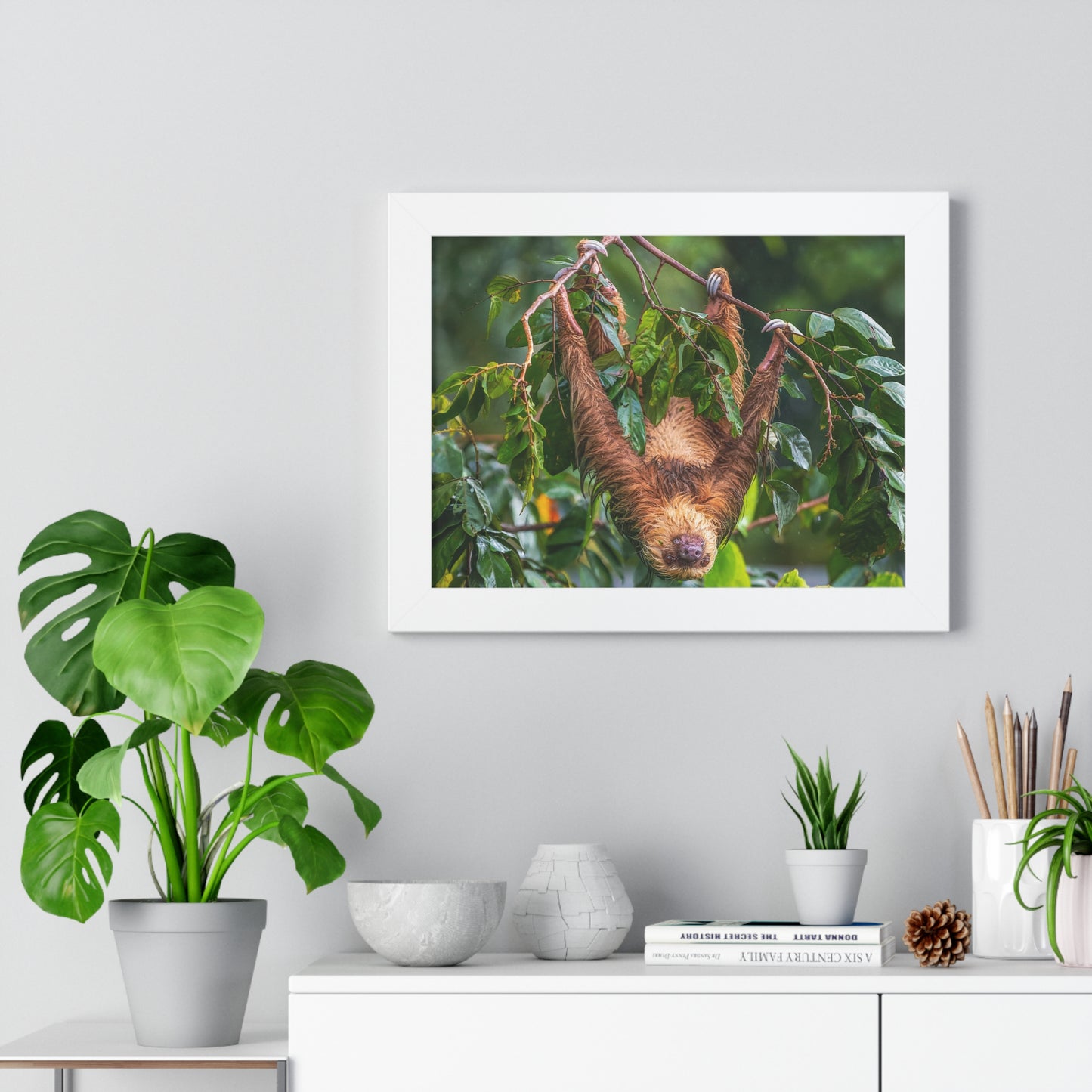 Sloth Framed Horizontal Poster