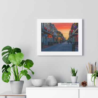 Bourbon Street Framed Horizontal Poster