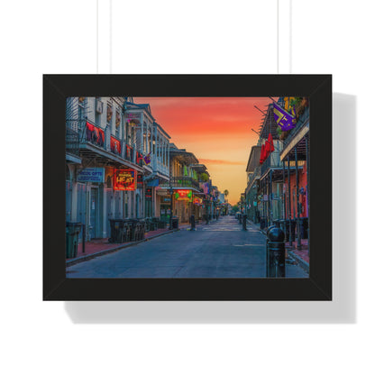 Bourbon Street Framed Horizontal Poster