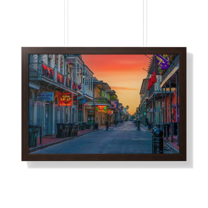 Bourbon Street Framed Horizontal Poster