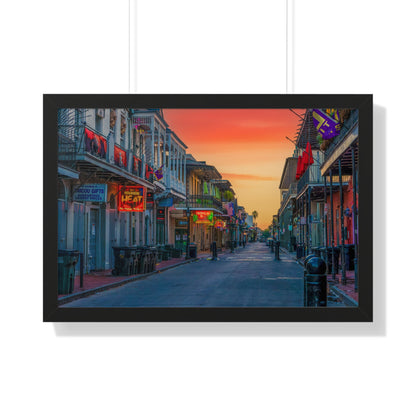 Bourbon Street Framed Horizontal Poster