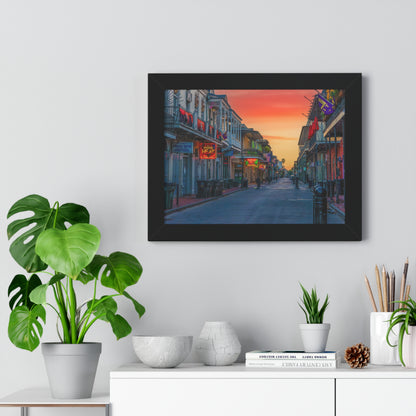 Bourbon Street Framed Horizontal Poster