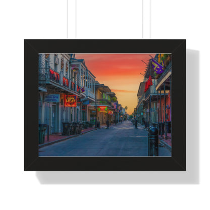 Bourbon Street Framed Horizontal Poster