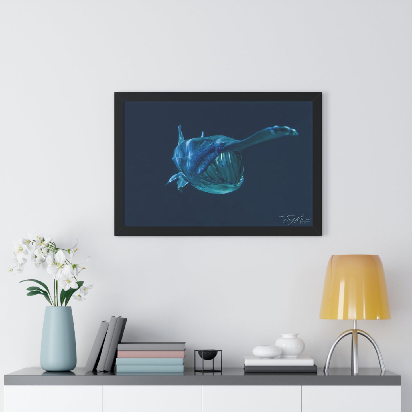 Framed shark Horizontal Poster