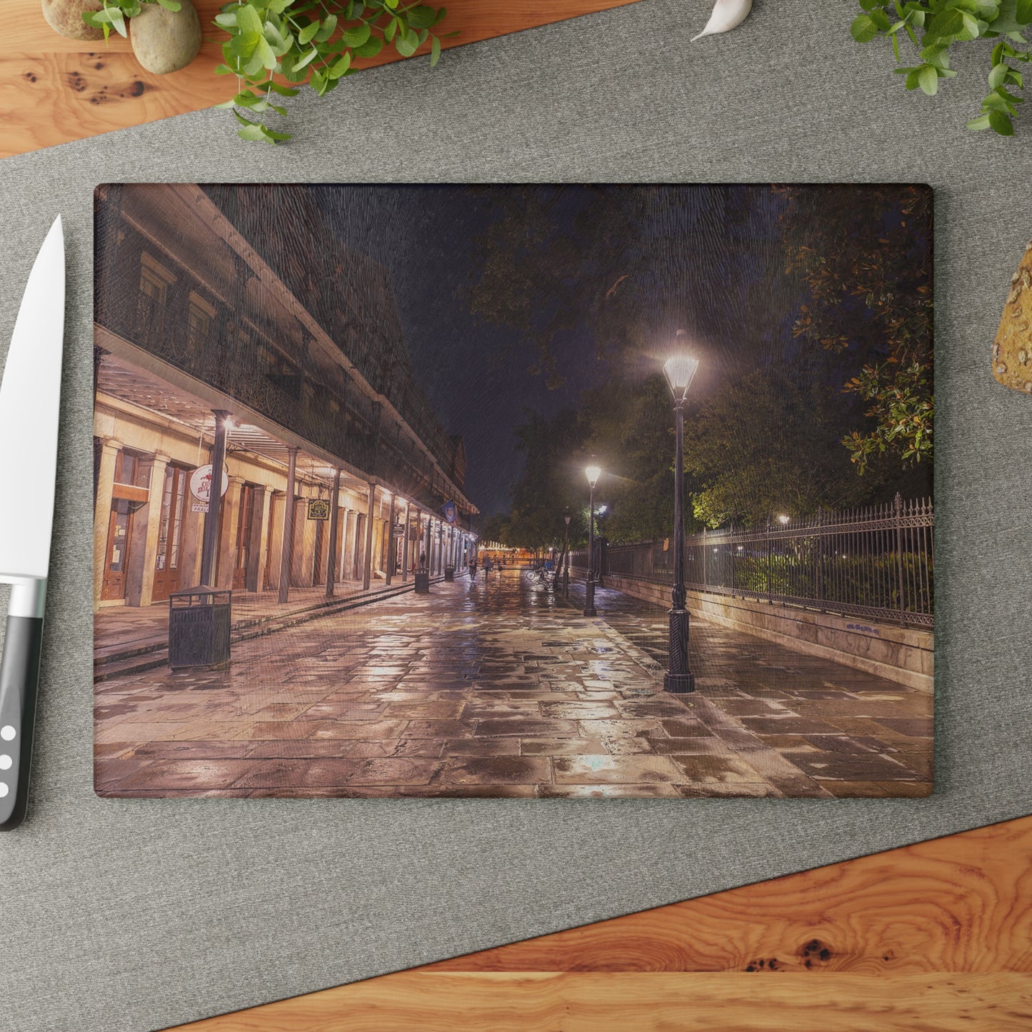 New Orleans Glass Cutting Board