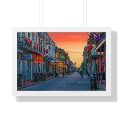 Bourbon Street Framed Horizontal Poster