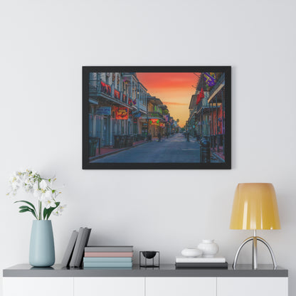 Bourbon Street Framed Horizontal Poster