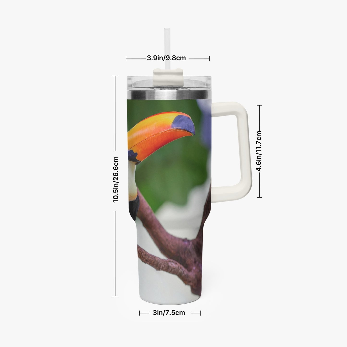 Tucan 40oz Car Tumbler Cup